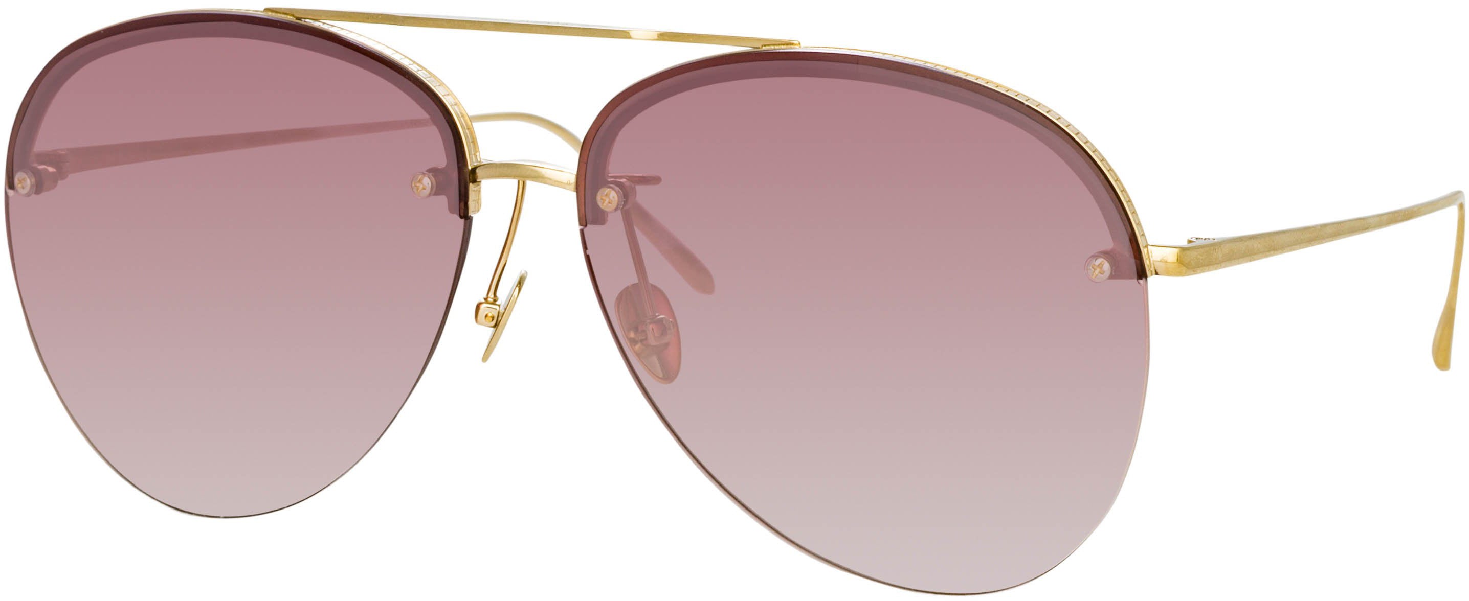 Color_LFL1096C4SUN - Dee Aviator Sunglasses in Light Gold and Burgundy