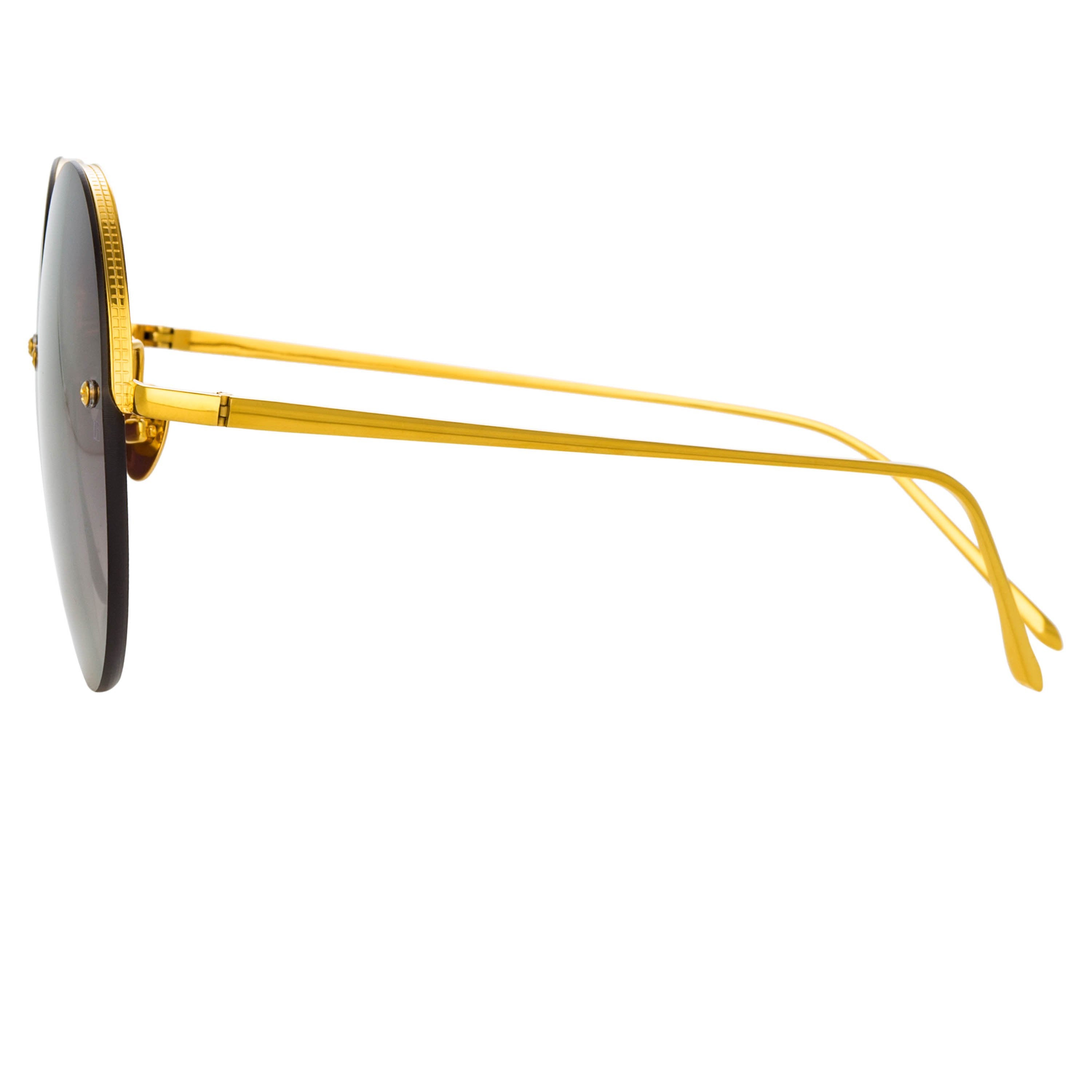 Color_LFL1097C1SUN - Adrienne Round Sunglasses in Yellow Gold and Grey