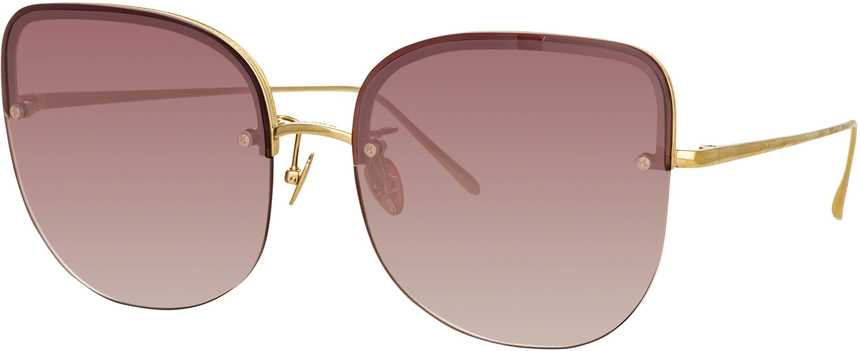 Color_LFL1099C5SUN - Loni Cat Eye Sunglasses in Light Gold and Burgundy