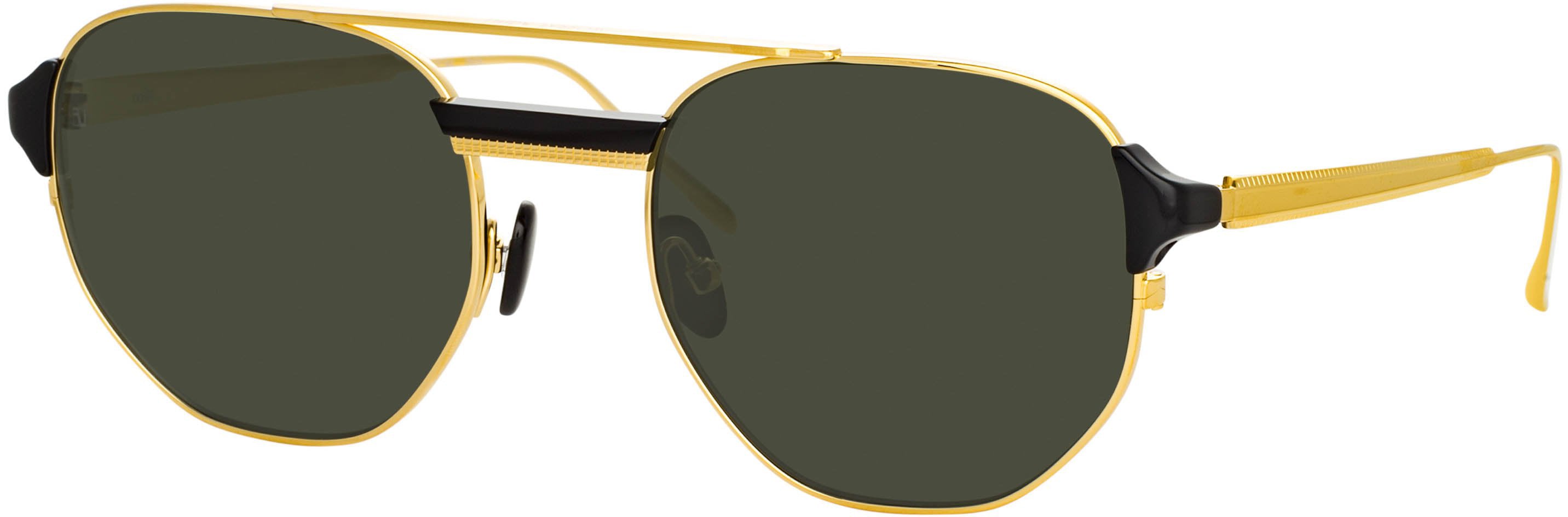 Color_LFL1108C1SUN - Nico Squared Sunglasses in Yellow Gold and Grey