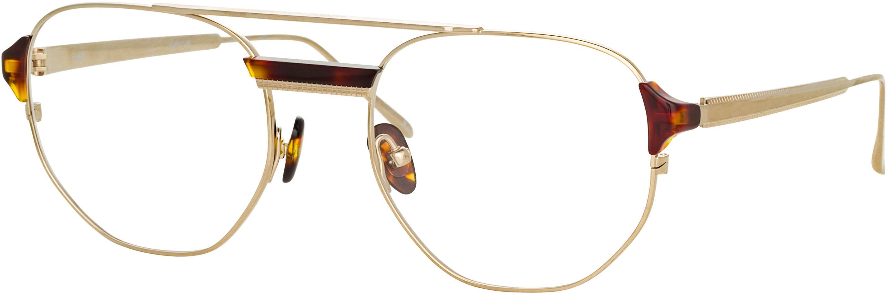 Color_LFL1108C4OPT - Nico Squared Optical Frame in Light Gold and Tortoiseshell