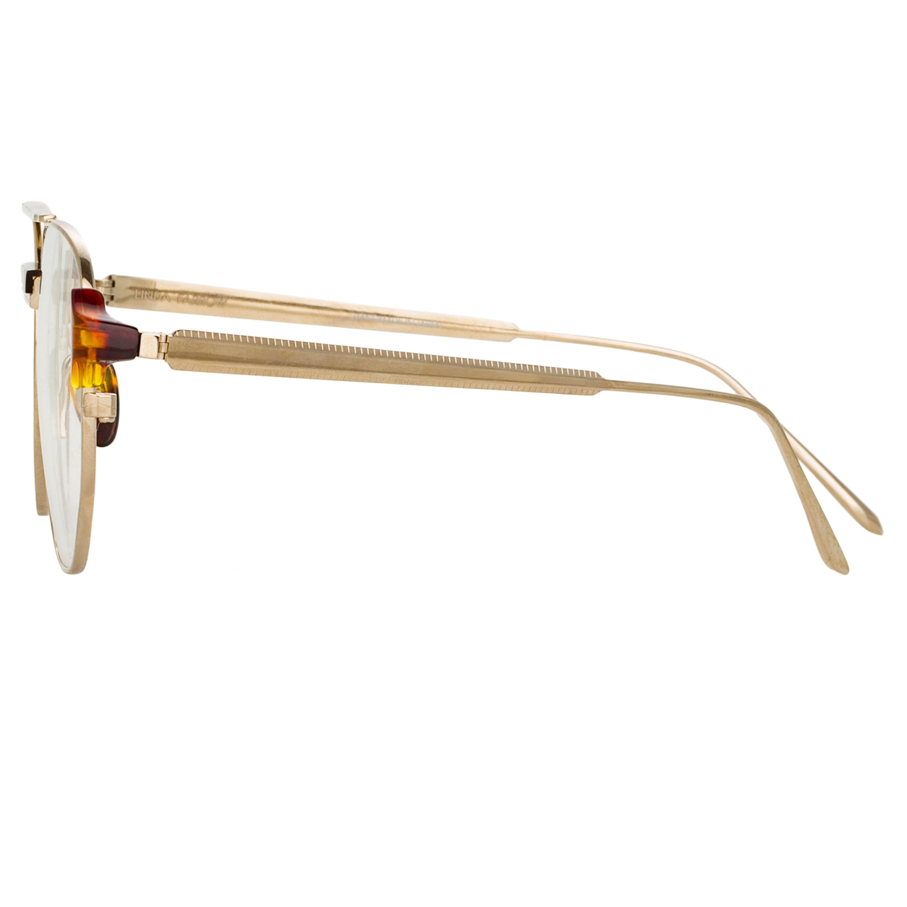 Color_LFL1108C4OPT - Nico Squared Optical Frame in Light Gold and Tortoiseshell