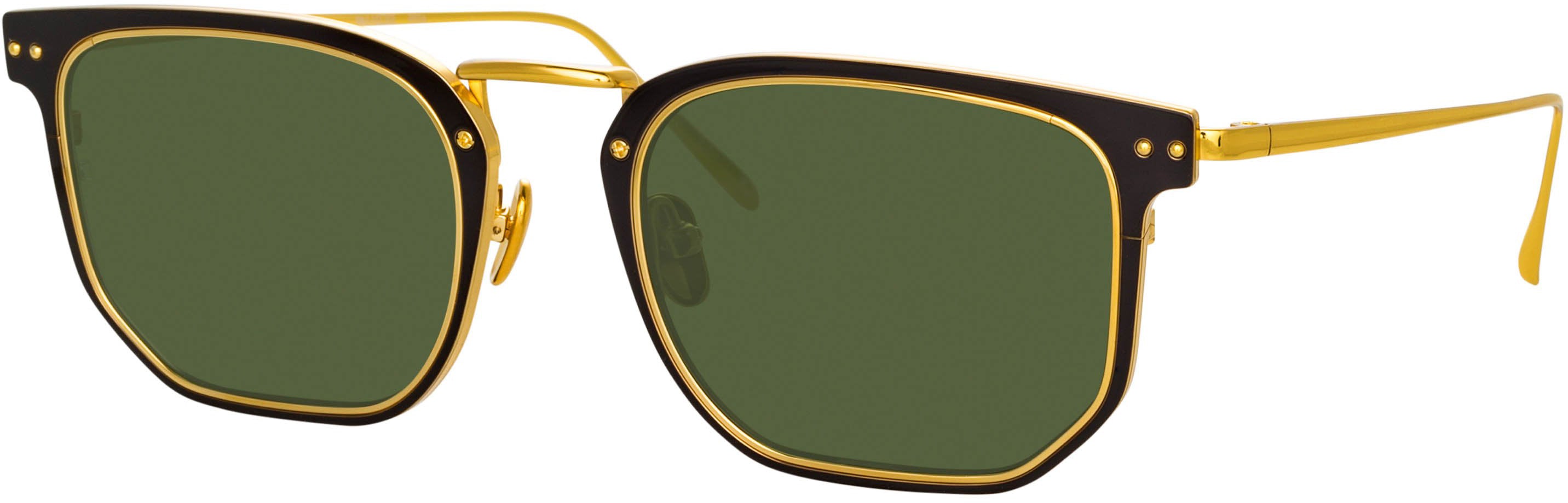 Color_LFL1113C4SUN - Saul D-Frame Sunglasses in Black and Yellow Gold