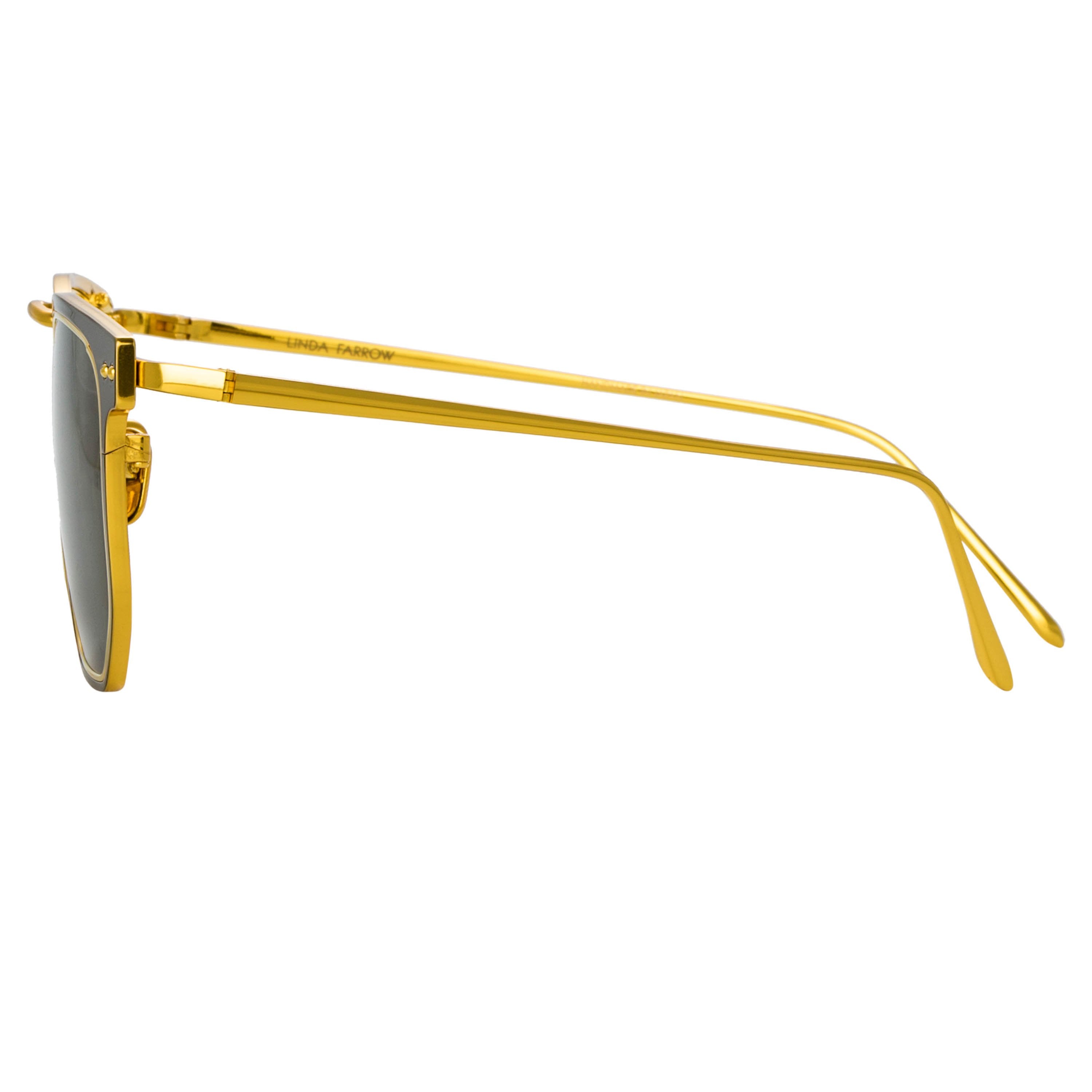 Color_LFL1113C4SUN - Saul D-Frame Sunglasses in Black and Yellow Gold