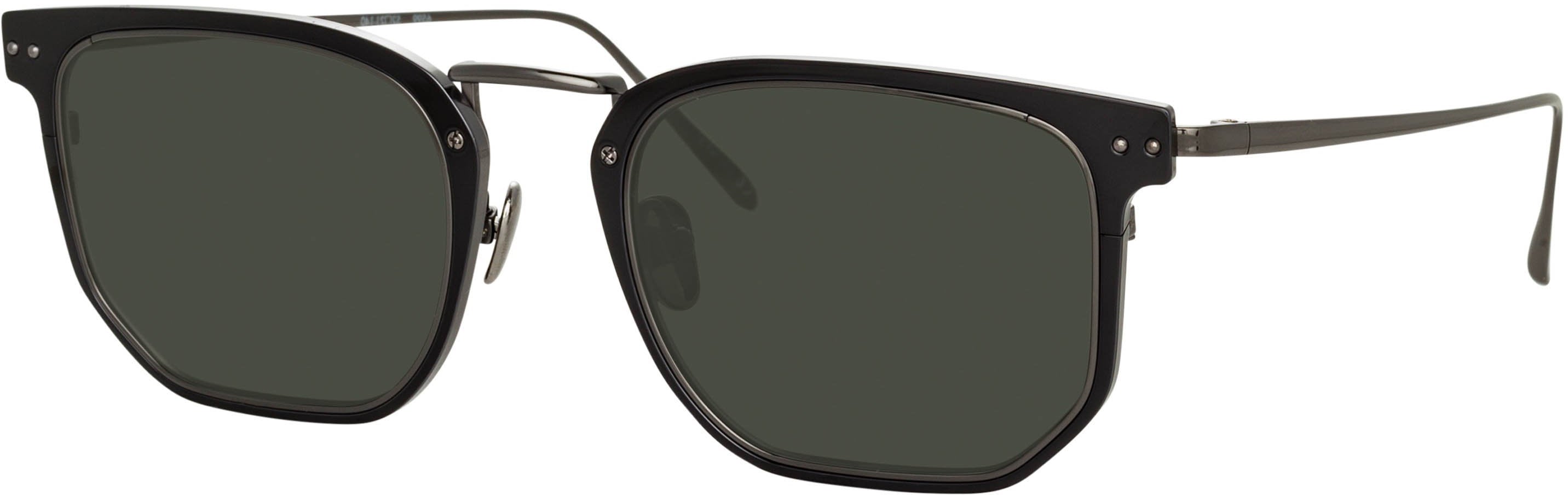 Color_LFL1113C5SUN - Saul D-Frame Sunglasses in Black and Nickel