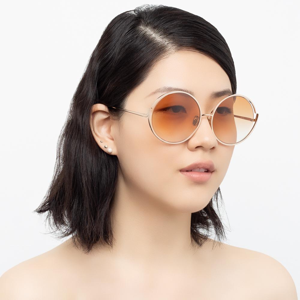 Color_LFL680C15SUN - Linda Farrow Fontaine C15 Round Sunglasses