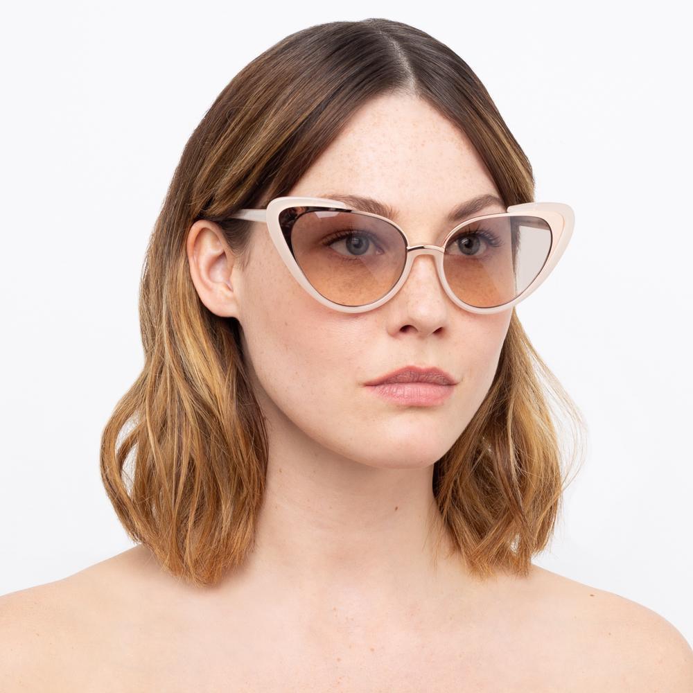 Color_LFL736C6SUN - Linda Farrow Khira C6 Cat Eye Sunglasses