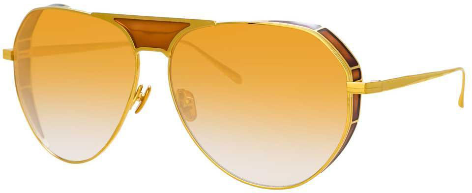 Color_LFL785C4SUN - Linda Farrow Matheson C4 Aviator Sunglasses