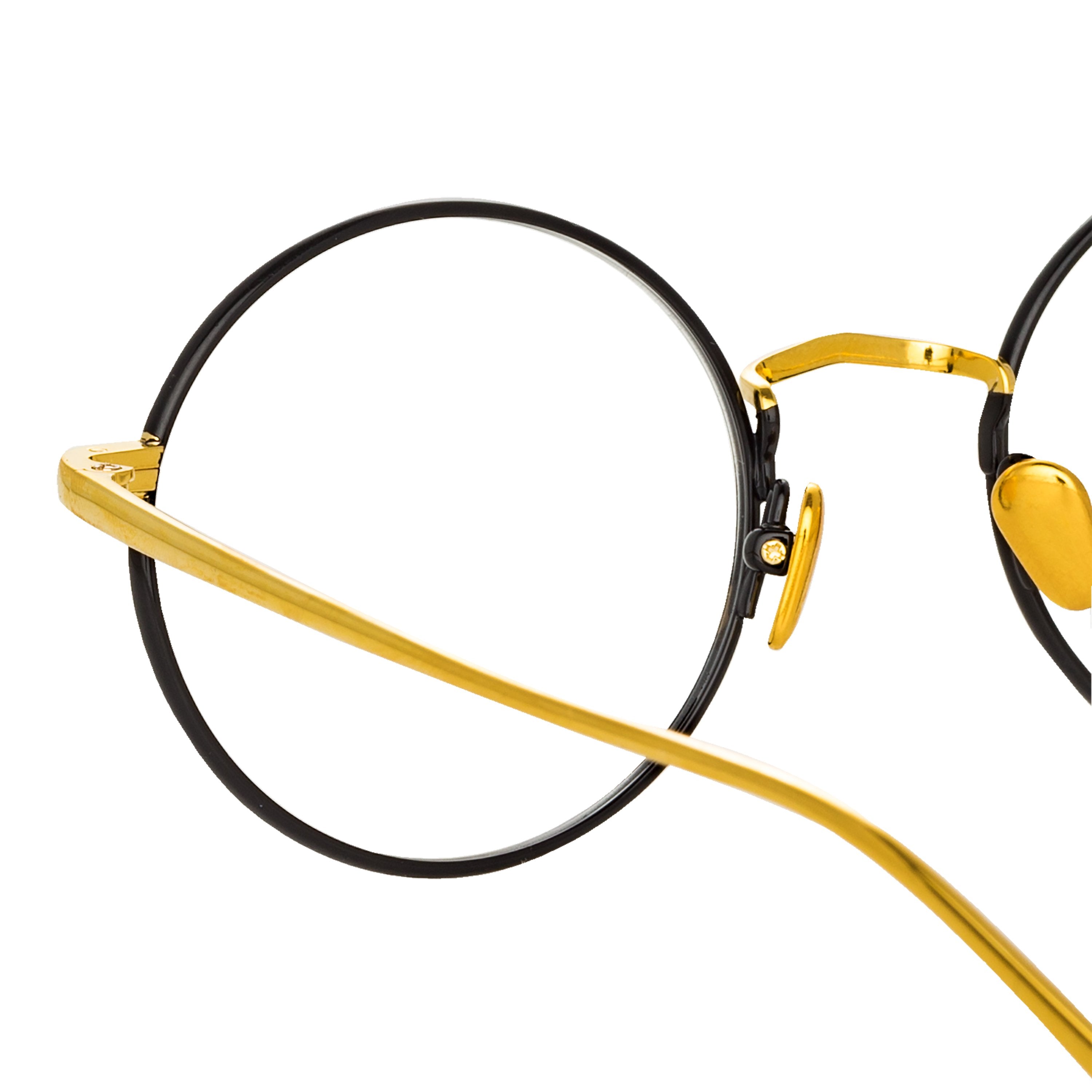 Color_LFL925C1OPT - Adams Oval Optical Frame in Black and Yellow Gold