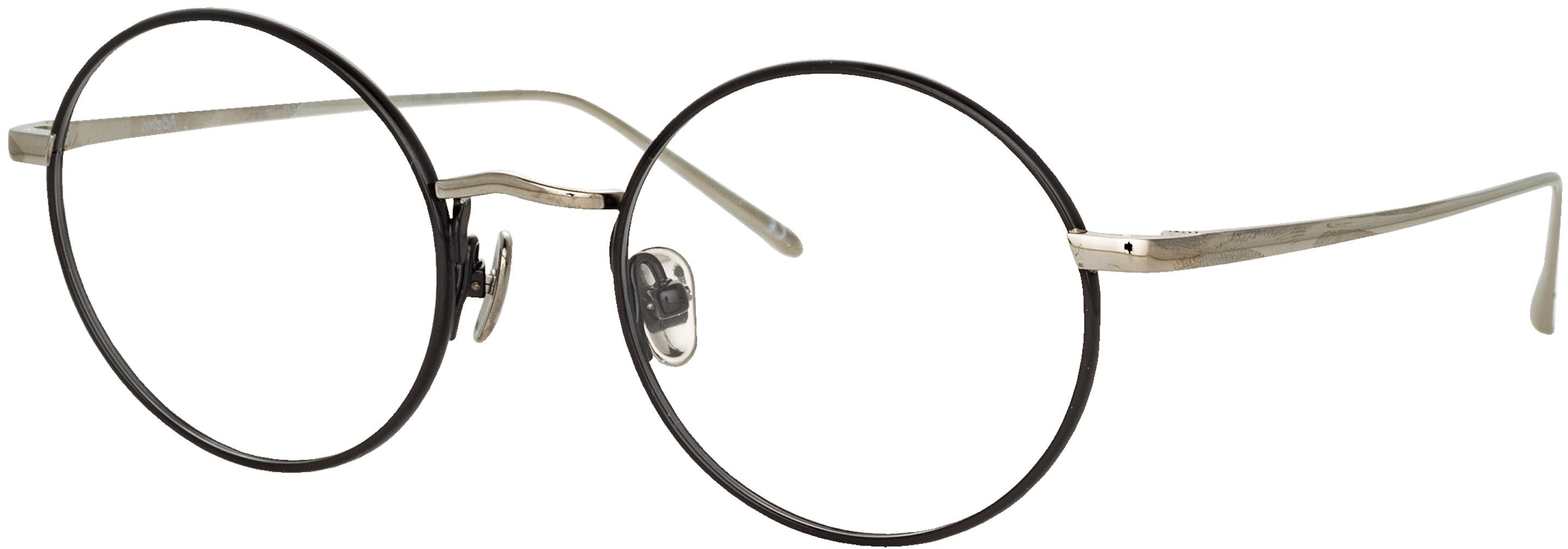 Color_LFL925C2OPT - Adams Oval Optical Frame in Black and White Gold