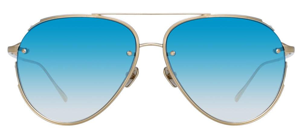 Color_LFL950C2SUN - Russo Aviator Sunglasses in Light Gold and Blue Grad