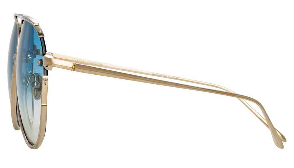 Color_LFL950C2SUN - Russo Aviator Sunglasses in Light Gold and Blue Grad