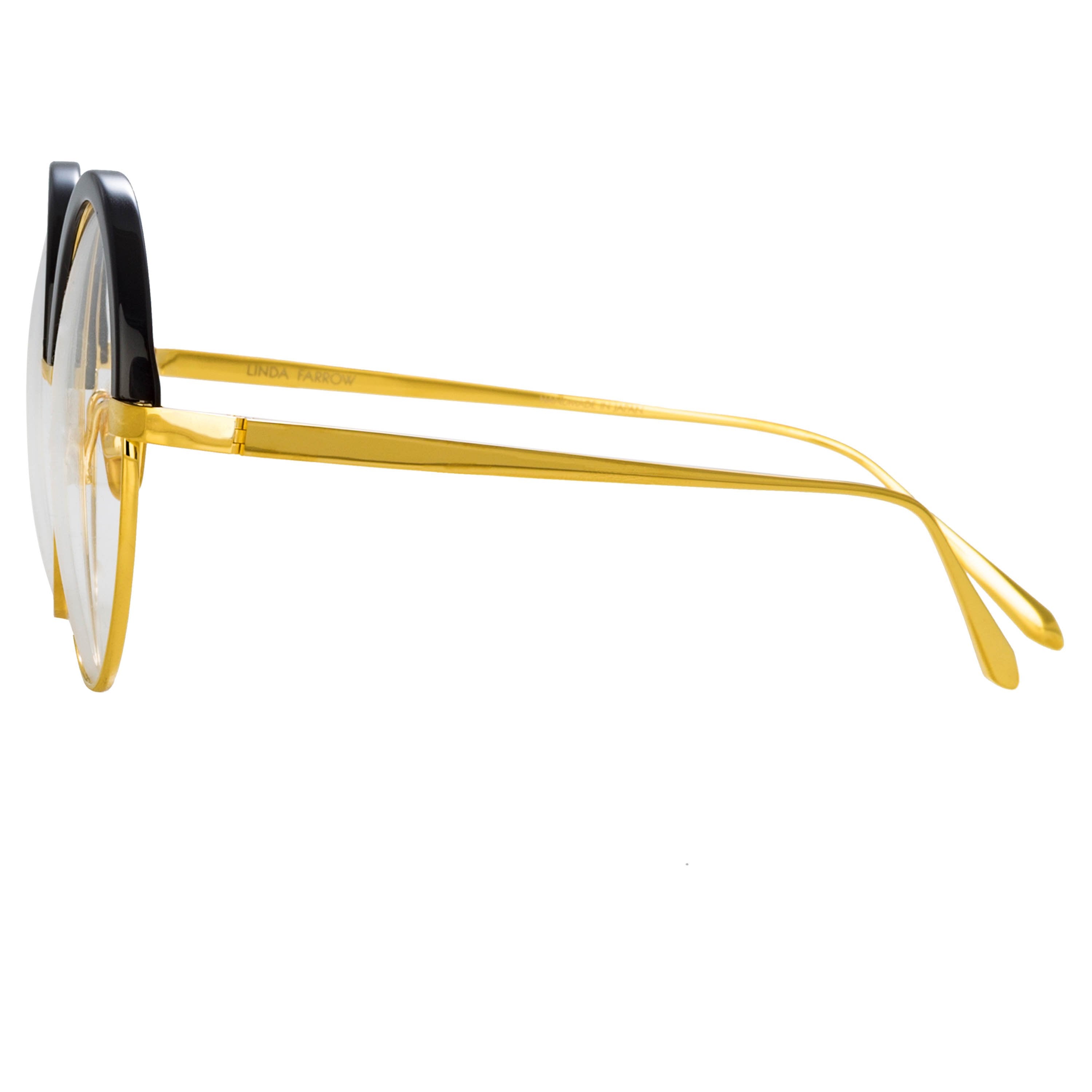 Color_LFL966C8OPT - Annie Round Optical Frame in Black and Yellow Gold