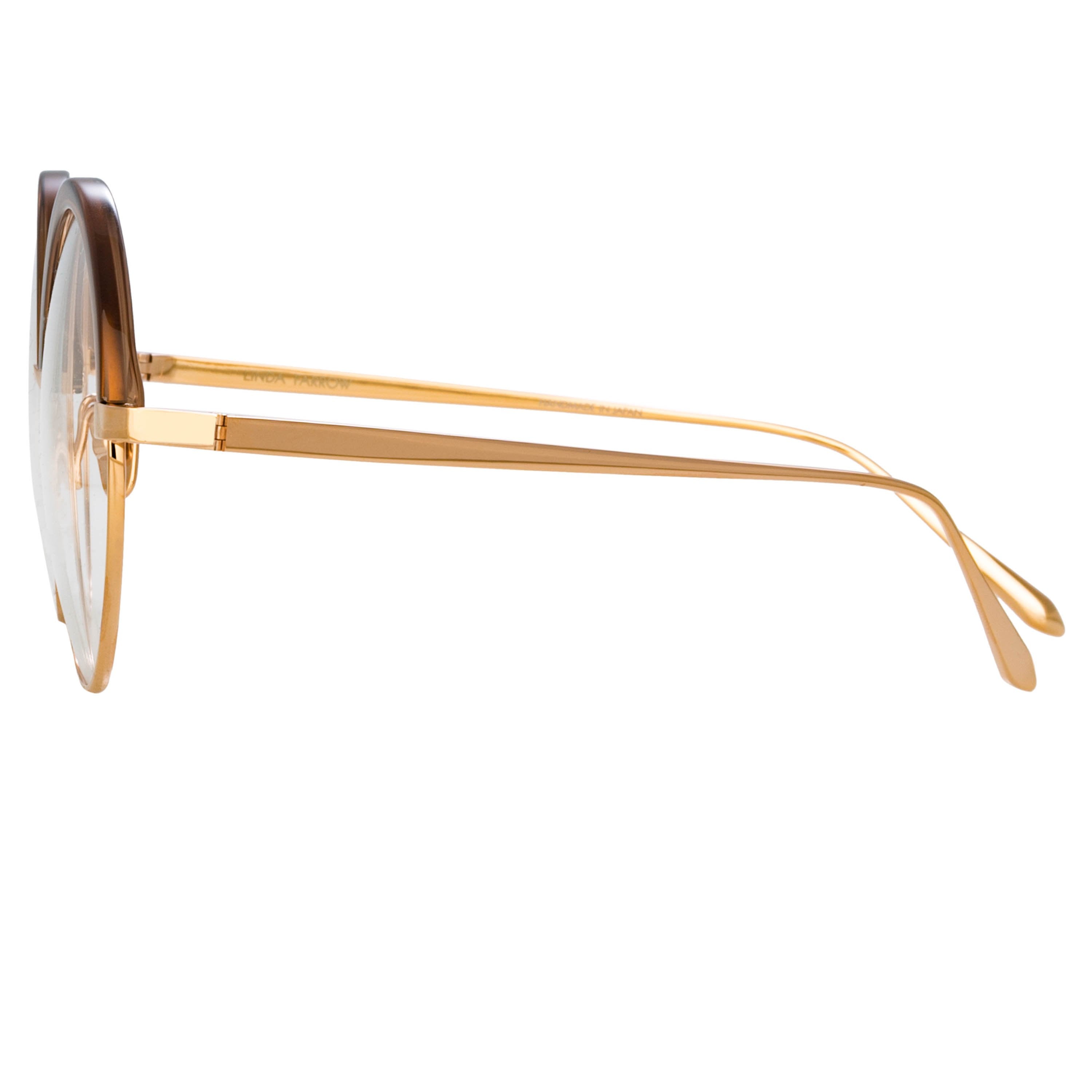 Color_LFL966C9OPT - Annie Round Optical Frame in Rose Gold and Brown