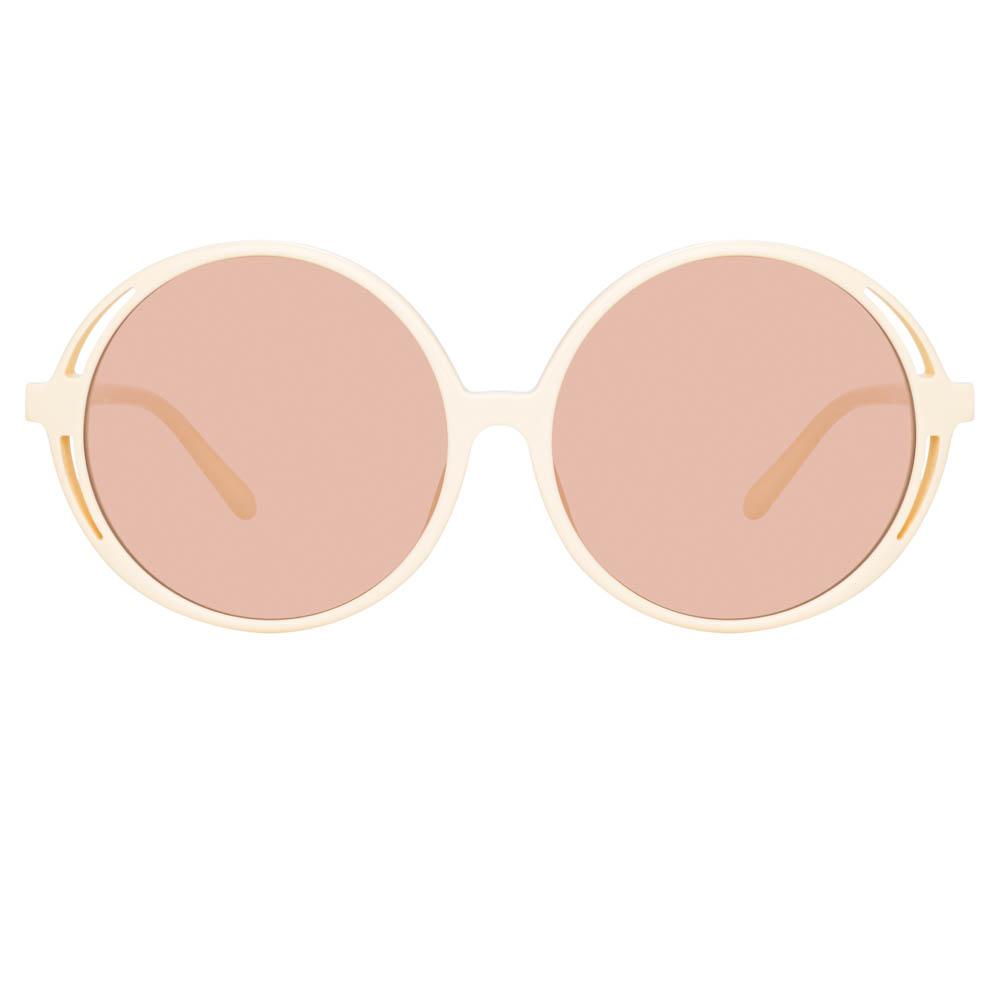 Color_LFL989C3SUN - Bianca Round Sunglasses in White