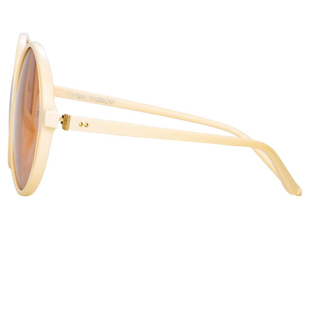 Color_LFL989C3SUN - Bianca Round Sunglasses in White