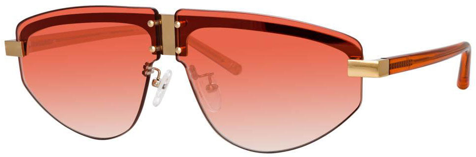 Color_MW253C1SUN - Matthew Williamson Hyacinth Aviator Sunglasses in Yellow Gold