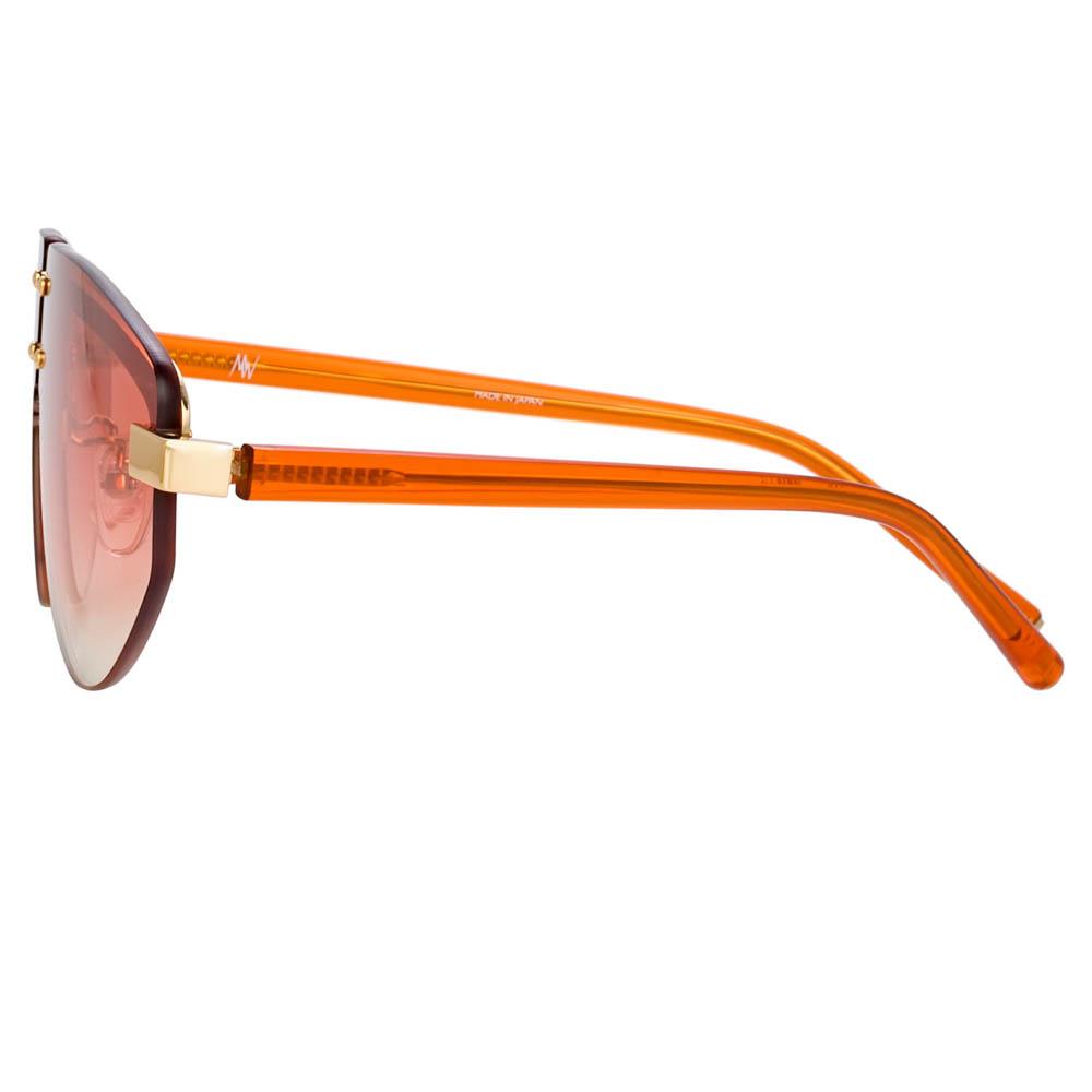 Color_MW253C1SUN - Matthew Williamson Hyacinth Aviator Sunglasses in Yellow Gold