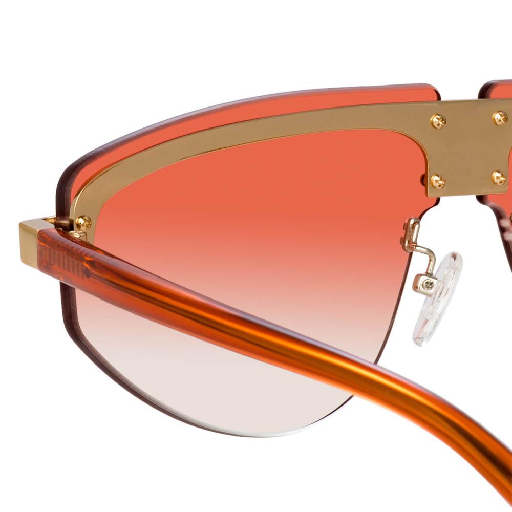 Color_MW253C1SUN - Matthew Williamson Hyacinth Aviator Sunglasses in Yellow Gold