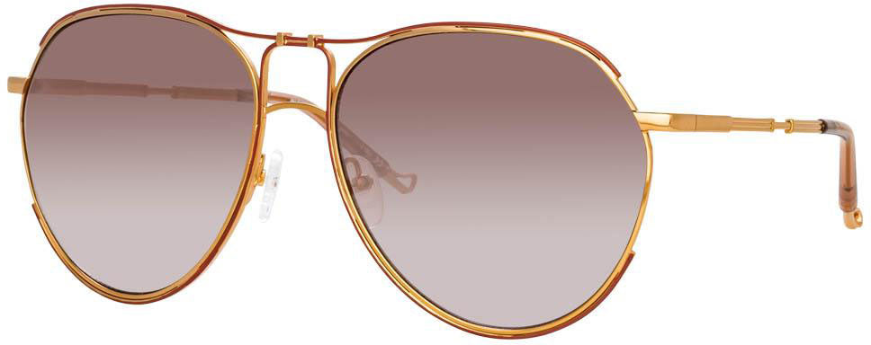 Color_MW254C1SUN - Matthew Williamson Holly Aviator Sunglasses in Rose Gold