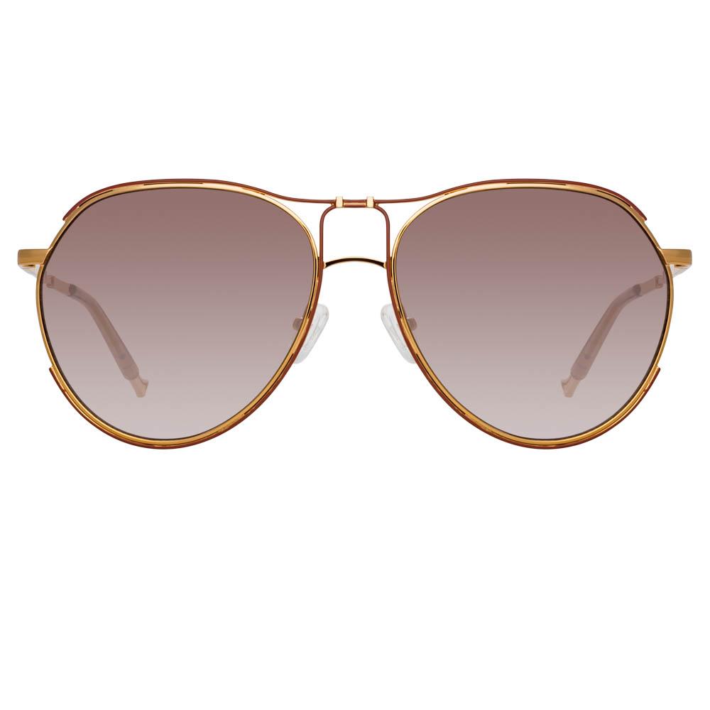 Color_MW254C1SUN - Matthew Williamson Holly Aviator Sunglasses in Rose Gold