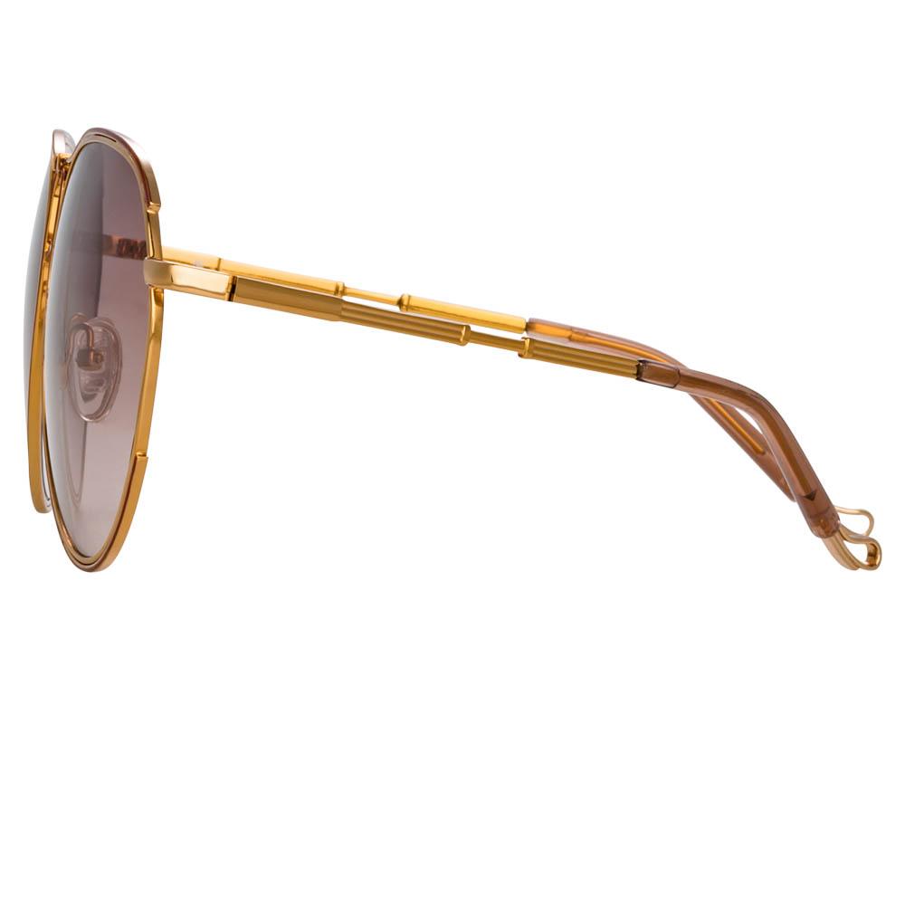 Color_MW254C1SUN - Matthew Williamson Holly Aviator Sunglasses in Rose Gold