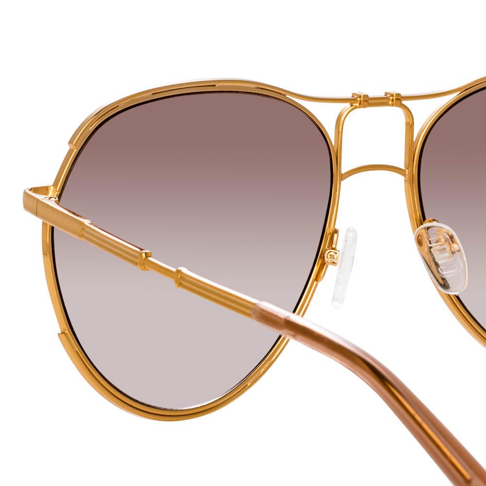 Color_MW254C1SUN - Matthew Williamson Holly Aviator Sunglasses in Rose Gold