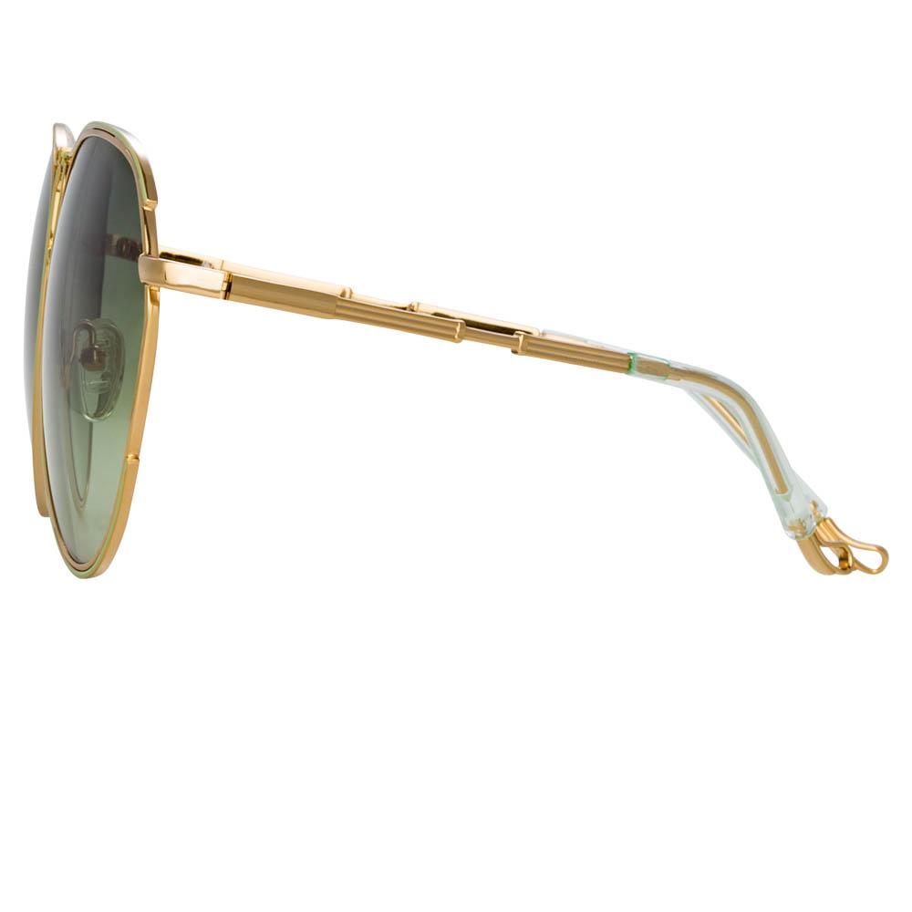 Color_MW254C2SUN - Matthew Williamson Holly Aviator Sunglasses in Yellow Gold