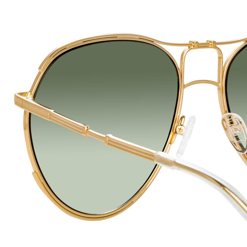 Color_MW254C2SUN - Matthew Williamson Holly Aviator Sunglasses in Yellow Gold