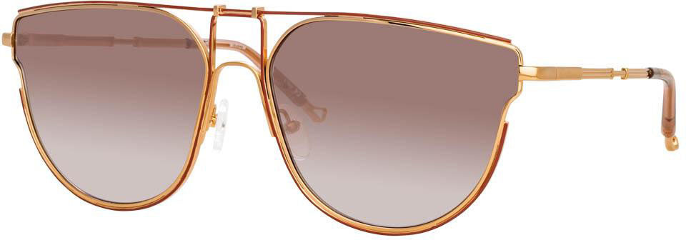 Color_MW255C1SUN - Matthew Williamson Azalea D-Frame Sunglasses in Rose Gold