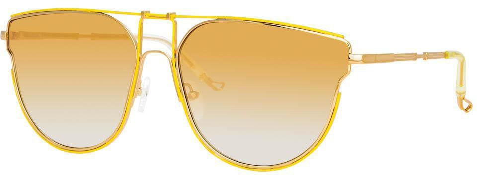 Color_MW255C2SUN - Matthew Williamson Azalea D-Frame Sunglasses in Light Gold Tone