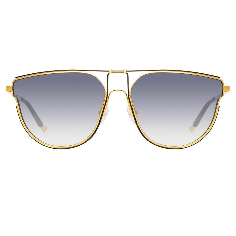 Color_MW255C3SUN - Matthew Williamson Azalea D-Frame Sunglasses in Yellow Gold