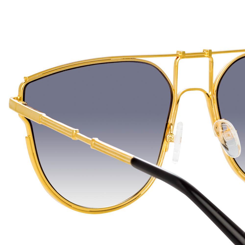 Color_MW255C3SUN - Matthew Williamson Azalea D-Frame Sunglasses in Yellow Gold