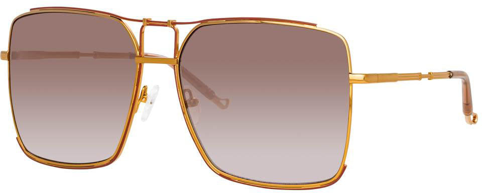 Color_MW256C1SUN - Matthew Williamson Peony Square Sunglasses in Rose Gold