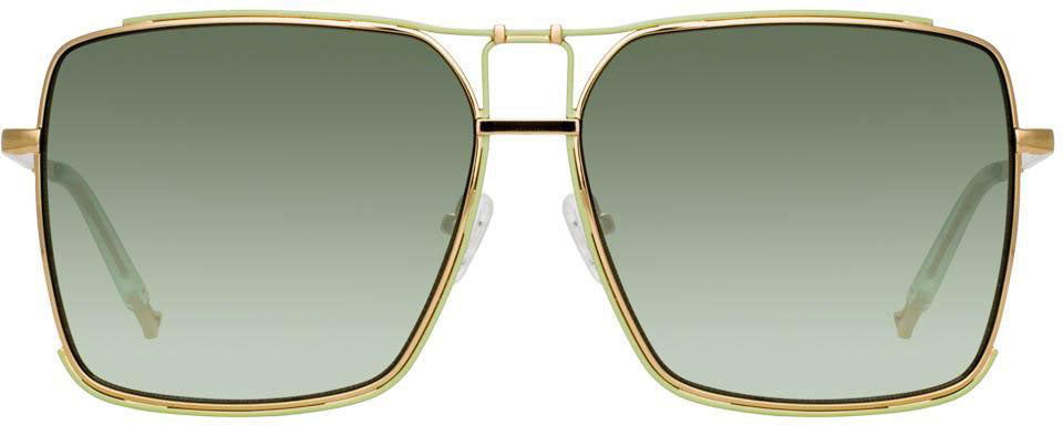 Color_MW256C2SUN - Matthew Williamson Peony Square Sunglasses in Yellow Gold