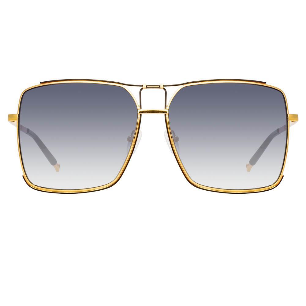 Color_MW256C3SUN - Matthew Williamson Peony Square Sunglasses in Yellow Gold