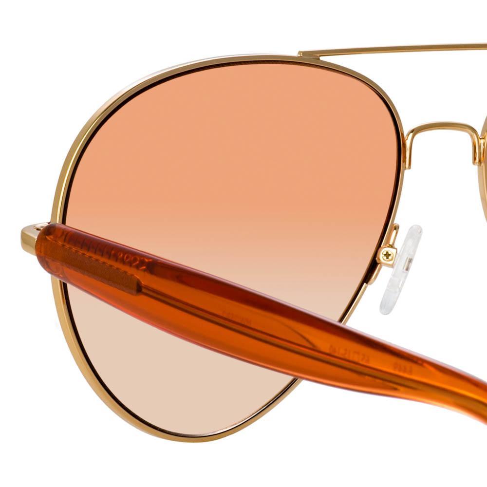Color_MW259C2SUN - Matthew Williamson Primrose Aviator Sunglasses in Yellow Gold