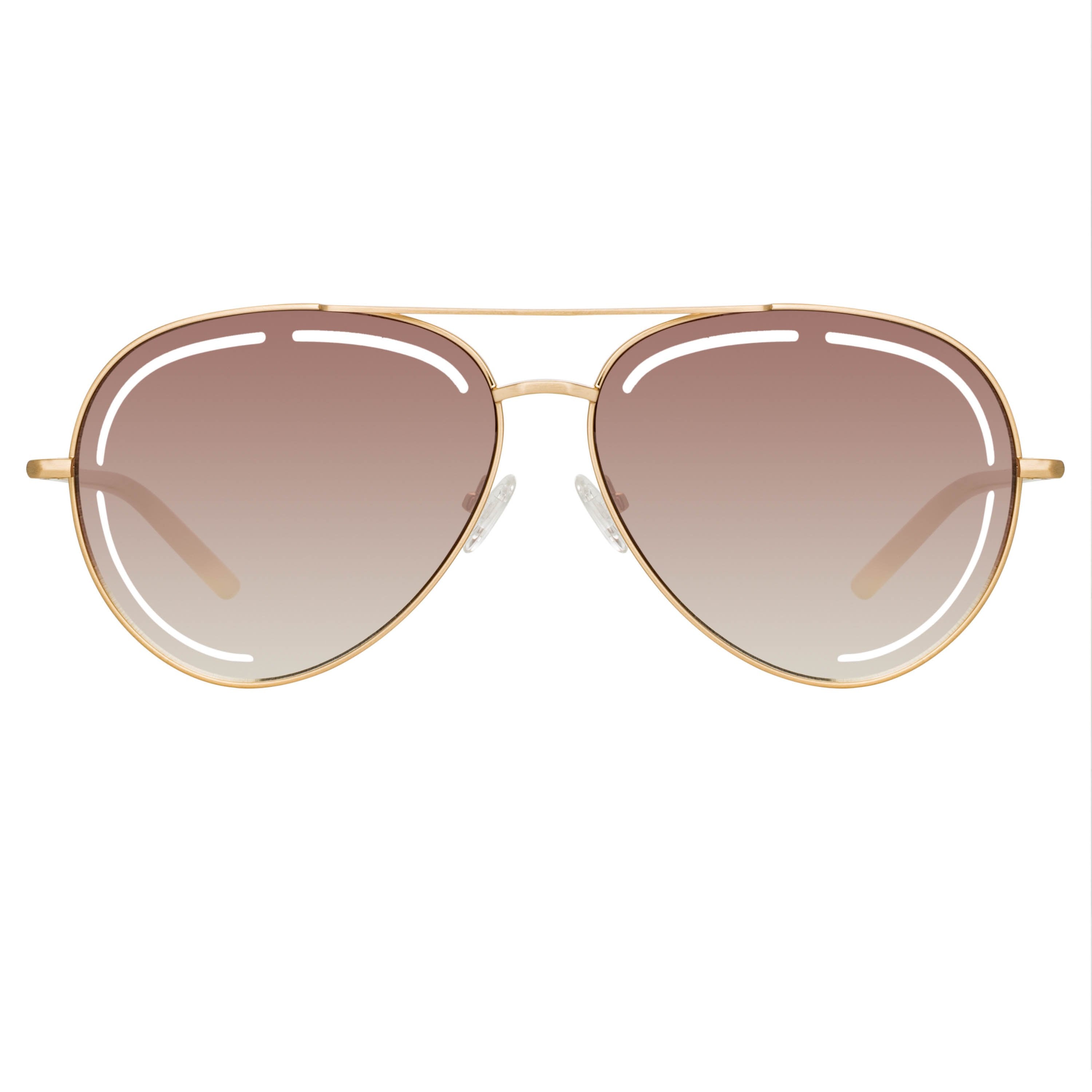 Color_MW264C2SUN - Matthew Williamson Foxglove Sunglasses in Light Gold