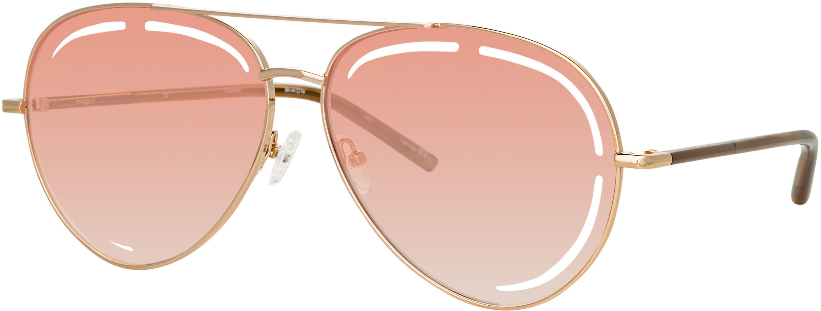 Color_MW264C3SUN - Matthew Williamson Foxglove Sunglasses in Light Gold
