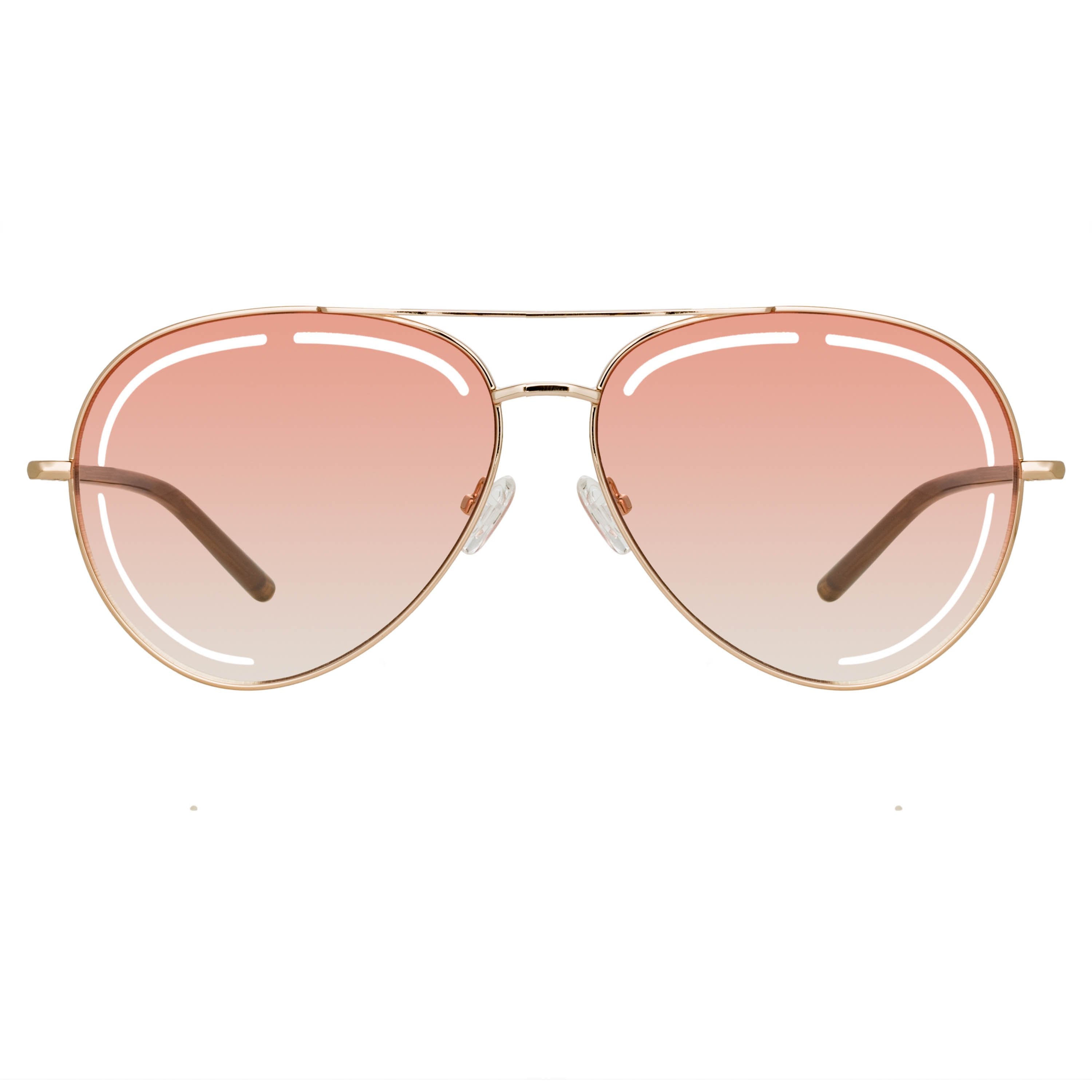 Color_MW264C3SUN - Matthew Williamson Foxglove Sunglasses in Light Gold