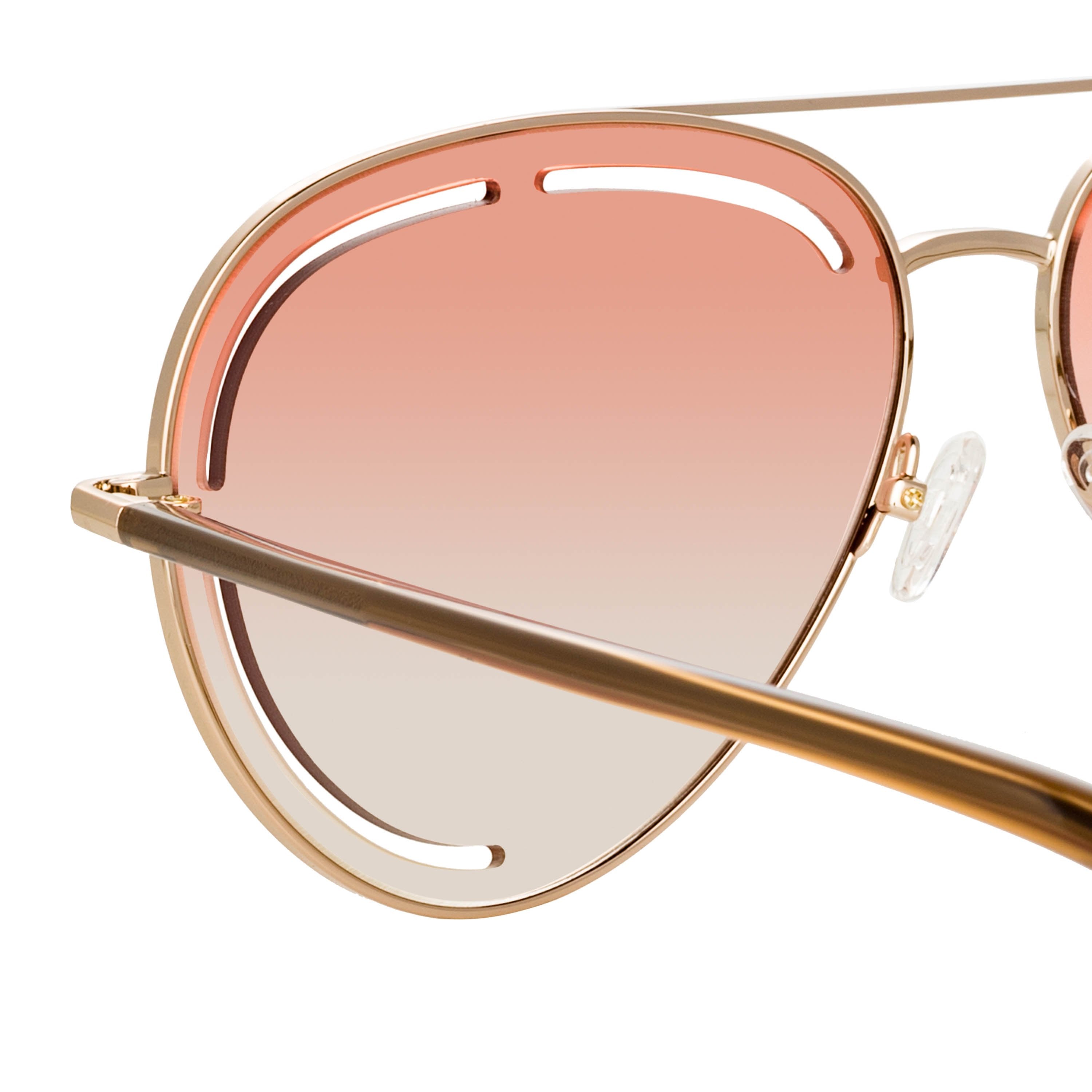 Color_MW264C3SUN - Matthew Williamson Foxglove Sunglasses in Light Gold