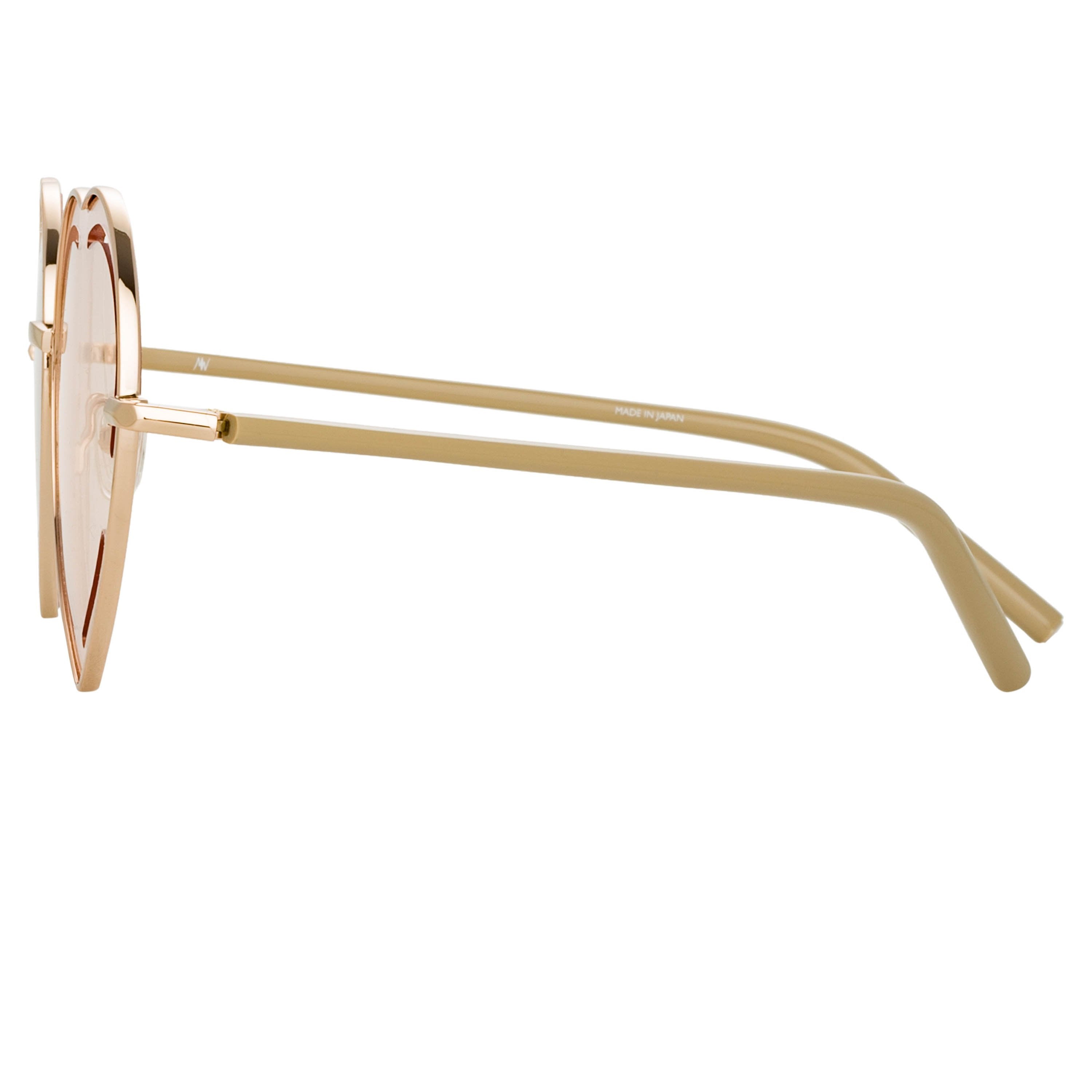 Color_MW265C3SUN - Matthew Williamson Petunia Sunglasses in Light Gold and Pink