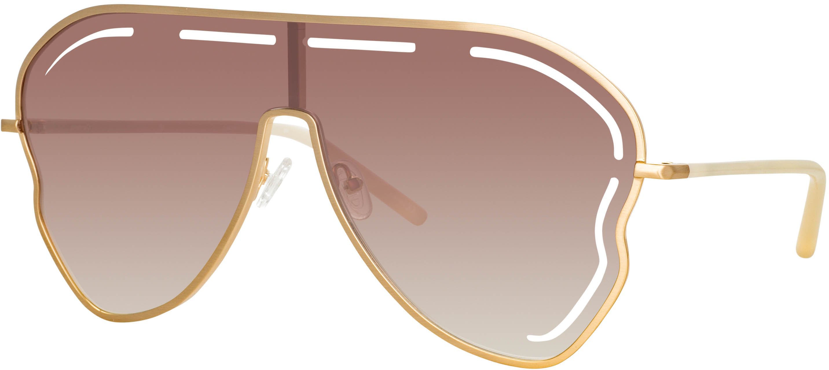 Color_MW266C2SUN - Matthew Williamson Gardenia Sunglasses in Light Gold