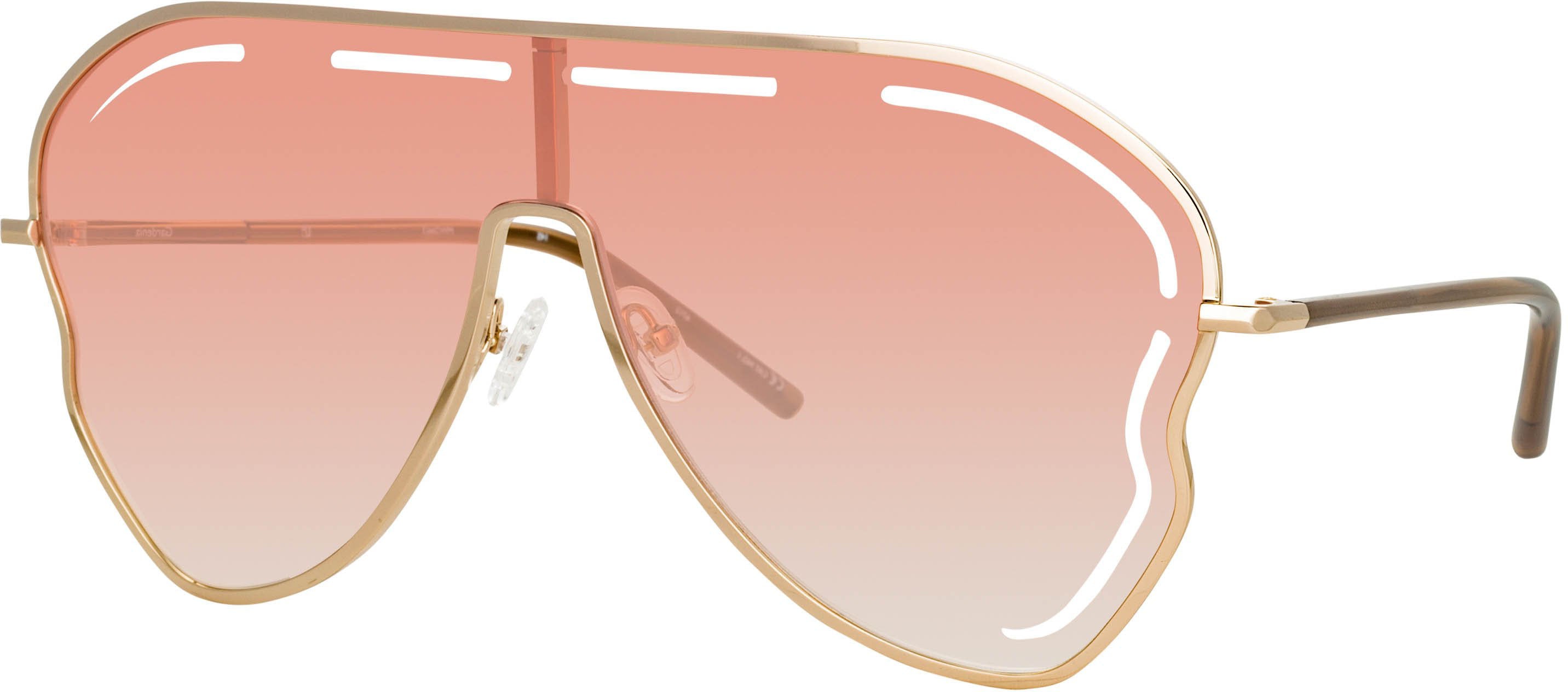 Color_MW266C3SUN - Matthew Williamson Gardenia Sunglasses in Light Gold