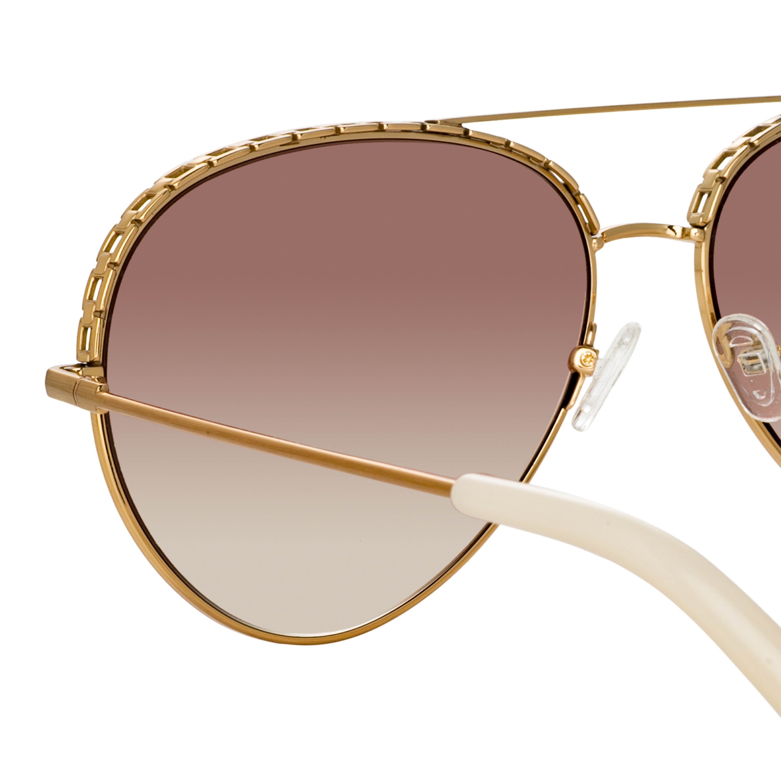 Color_MW273C2SUN - Matthew Williamson Magnolia Sunglasses in Yellow Gold
