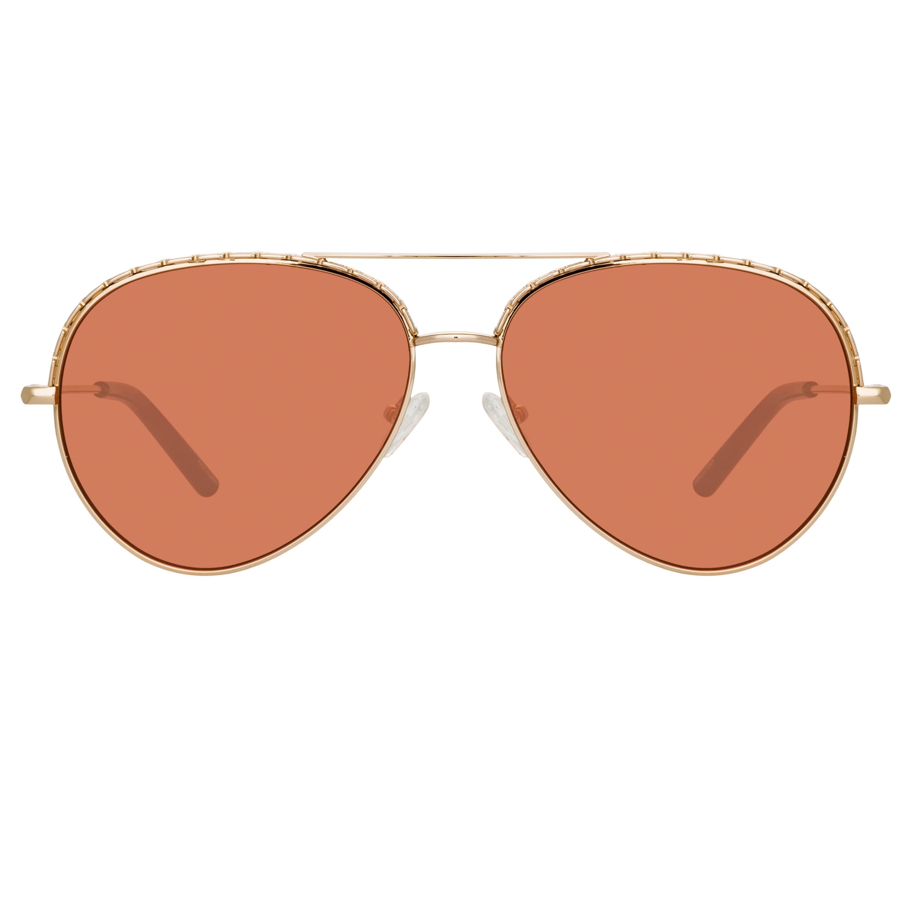 Color_MW273C5SUN - Matthew Williamson Magnolia Sunglasses in Light Gold