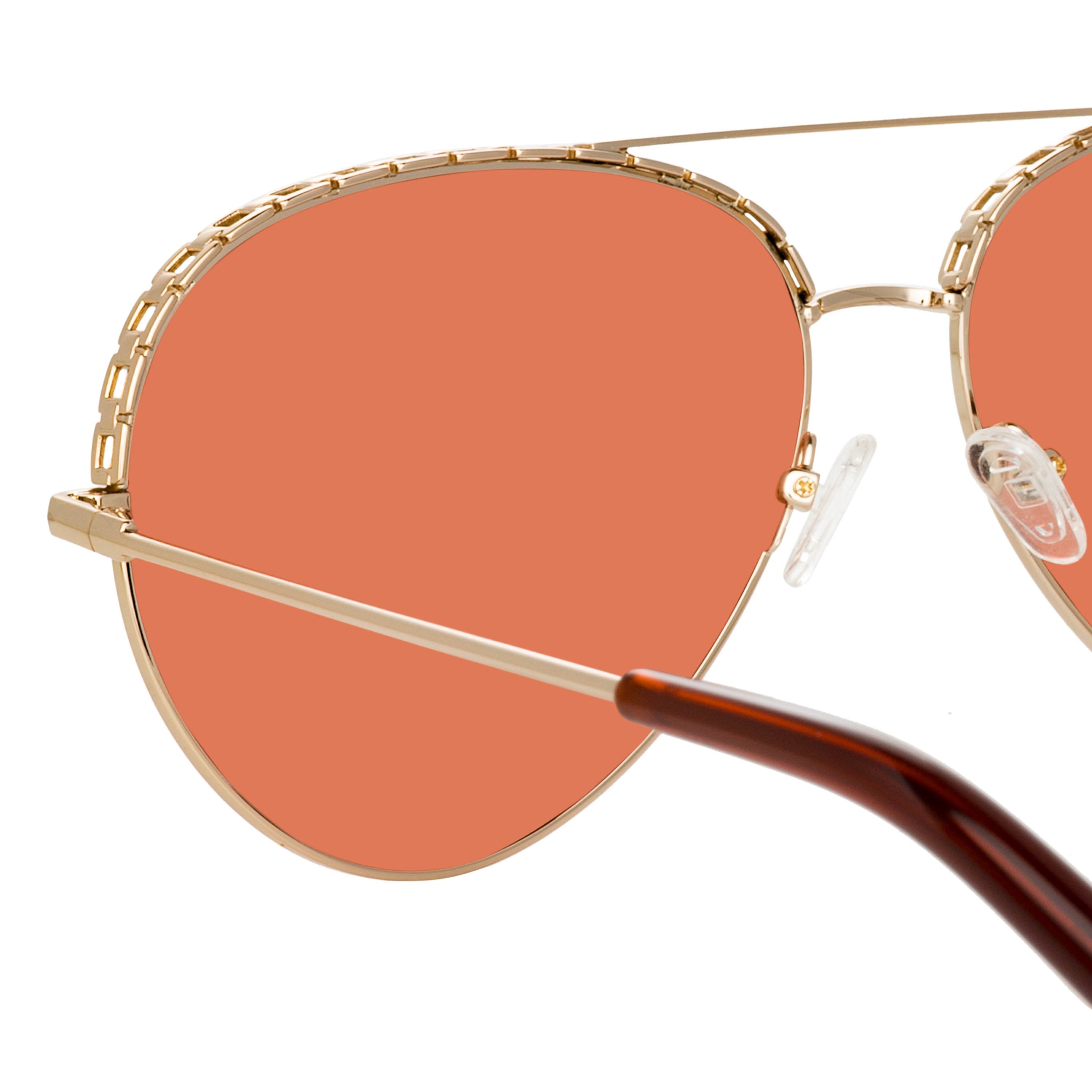 Color_MW273C5SUN - Matthew Williamson Magnolia Sunglasses in Light Gold