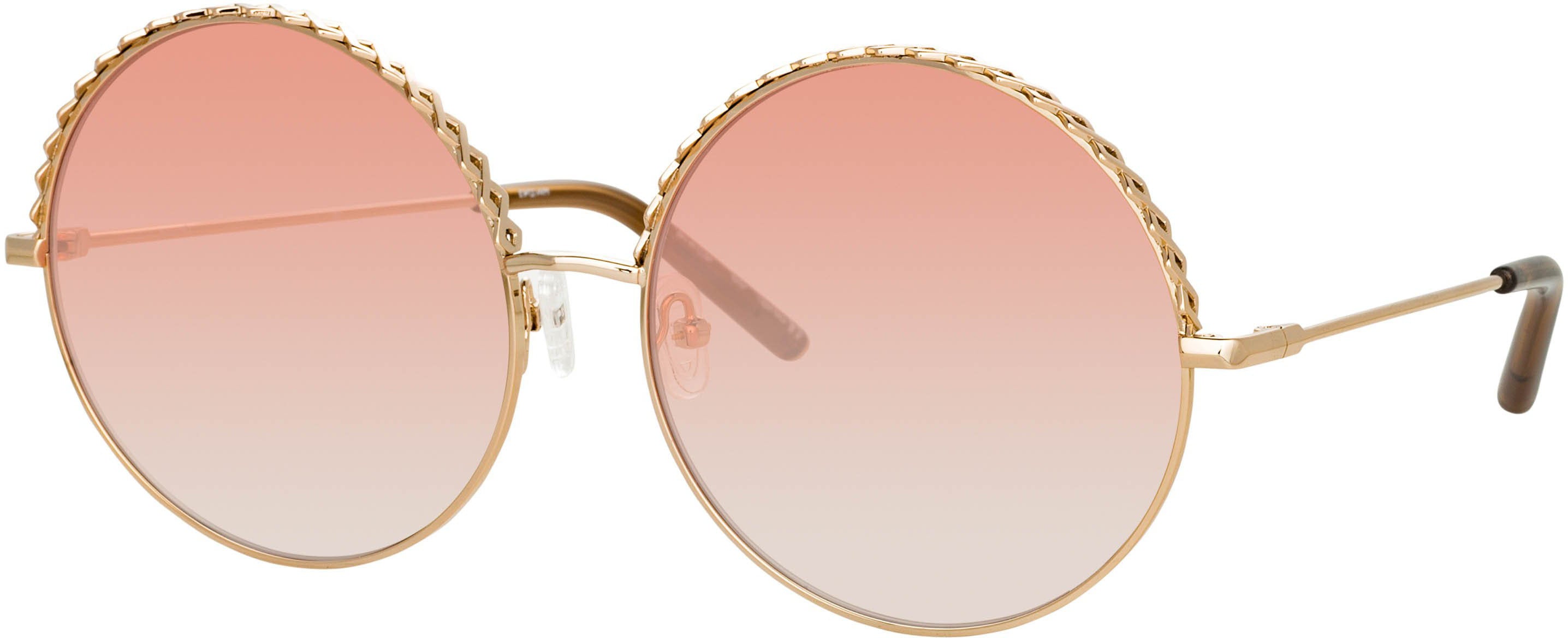 Color_MW274C3SUN - Matthew Williamson Geranium Sunglasses in Light Gold and Orange