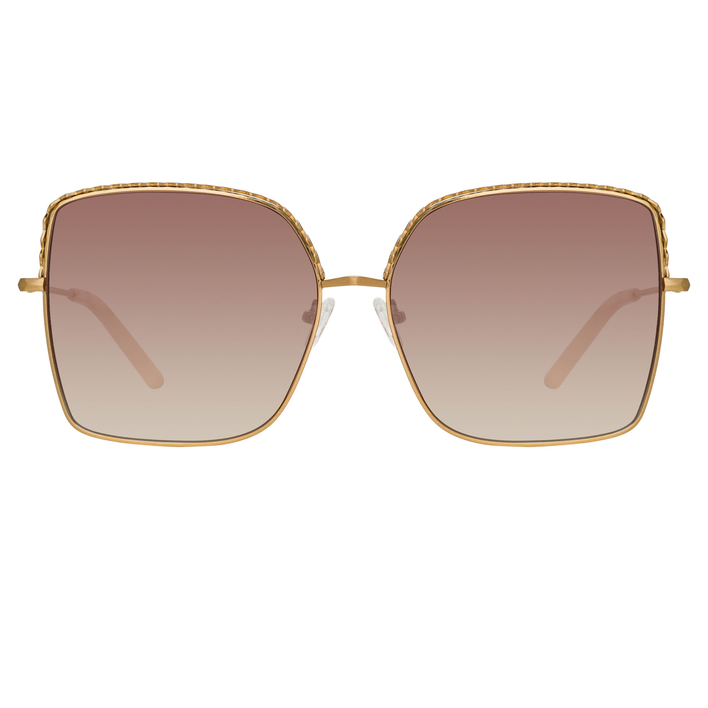 Color_MW276C2SUN - Matthew Williamson Clematis Sunglasses in Light Gold