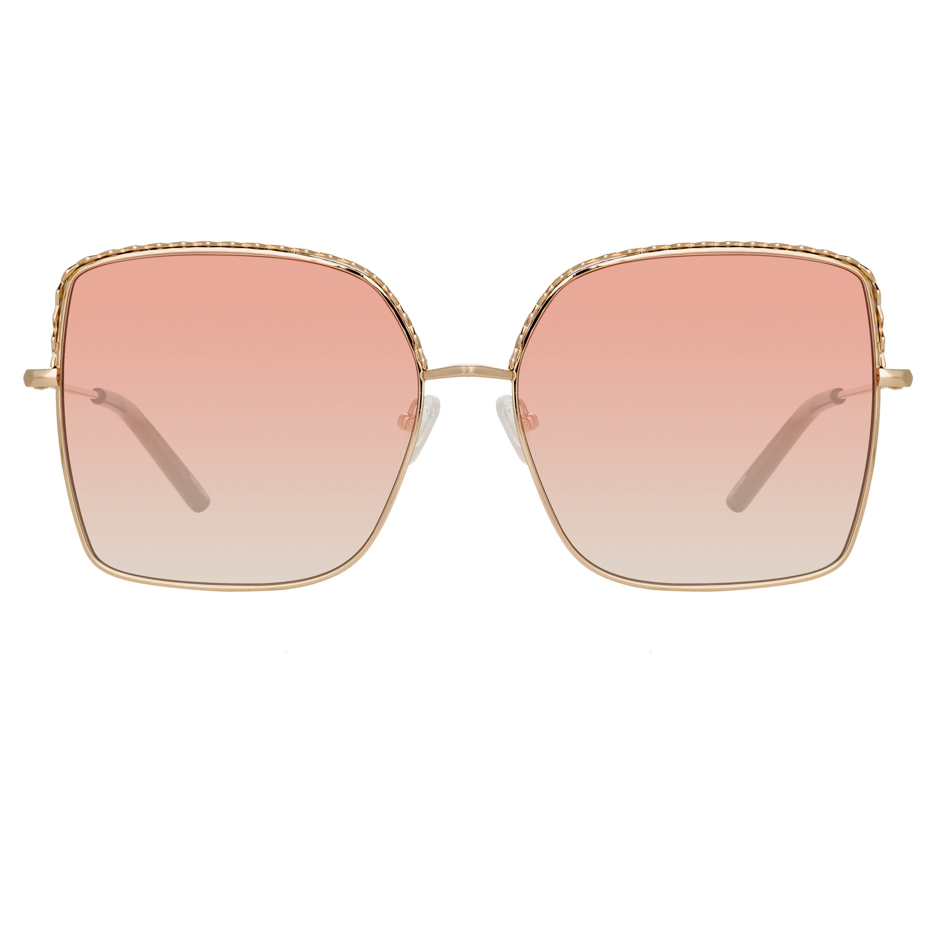 Color_MW276C3SUN - Matthew Williamson Clematis Sunglasses in Light Gold and Orange